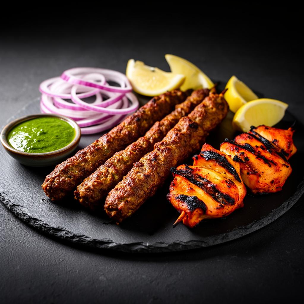 Char-grilled kebab platter