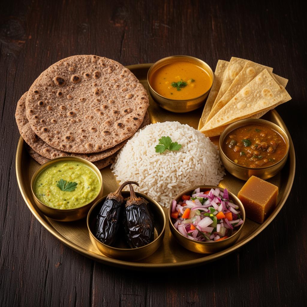Maharashtrian Meal at Hotel Hindustan Kasgiwale